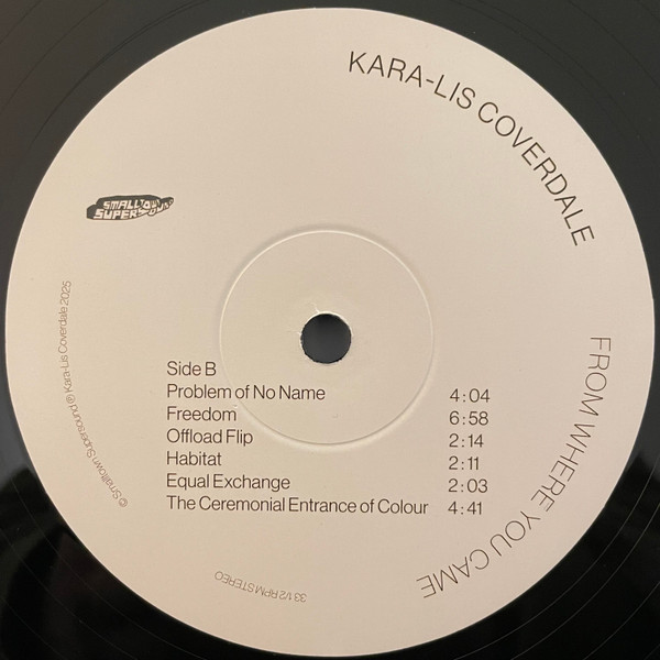 Kara-Lis Coverdale - From Where You Came | Smalltown Supersound (STS420LP) - 4