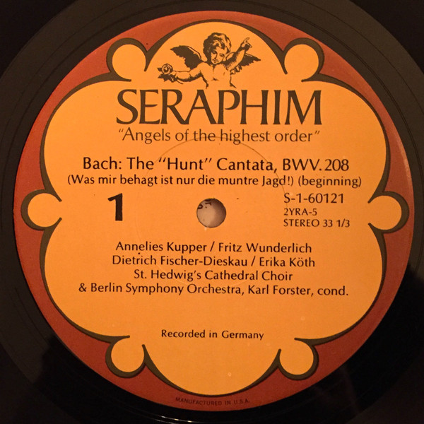 Johann Sebastian Bach , Georg Philipp Telemann , Dietrich Fischer-Dieskau - Bach: The "Hunt" Cantata; Telemann: The "Canary" Cantata | Seraphim (S-60121) - 2 Johann Sebastian Bach , Georg Philipp Telemann , Dietrich Fischer-Dieskau - Bach: The "Hunt" Cantata; Telemann: The "Canary" Cantata | Seraphim (S-60121) - 2