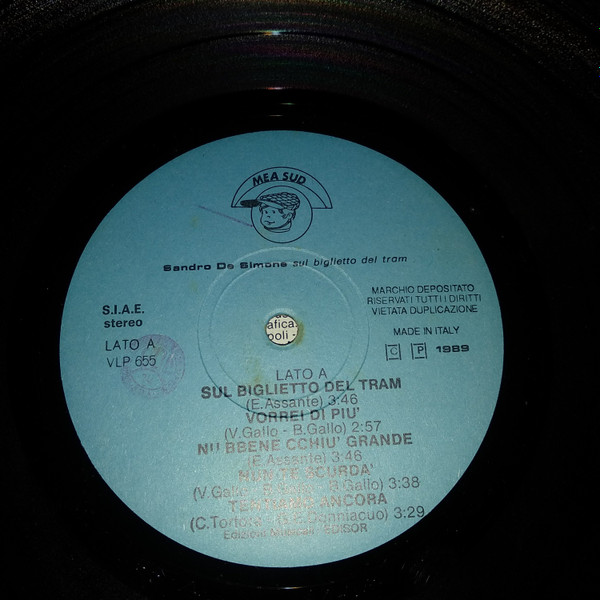 Sandro De Simone - Sul Biglietto Del Tram | M.E.A. Sud (VLP 655) - 3