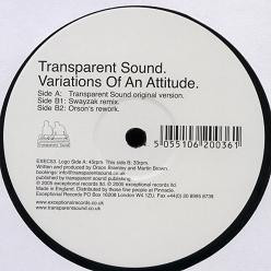 Transparent Sound - Variations Of An Attitude | Exceptional (EXEC 53) - main Transparent Sound - Variations Of An Attitude | Exceptional (EXEC 53) - main