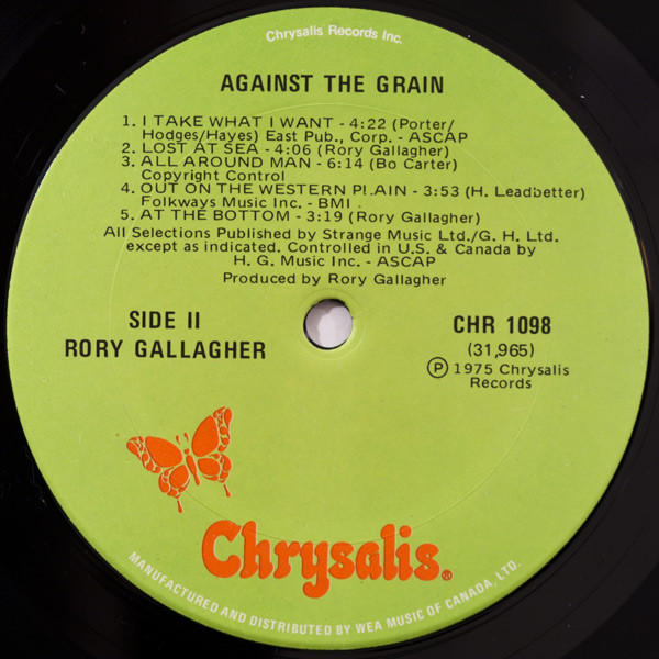 Rory Gallagher - Against The Grain | Chrysalis (CHR 1098) - 4 Rory Gallagher - Against The Grain | Chrysalis (CHR 1098) - 4
