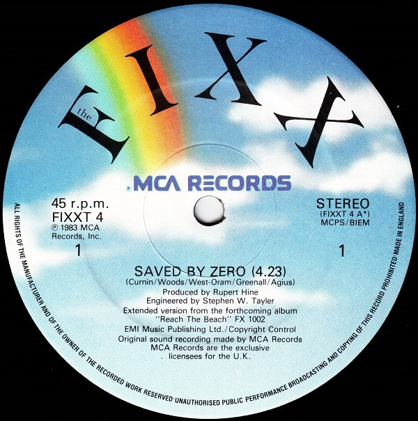 The Fixx - Saved By Zero | MCA Records (FIXXT 4) - 3