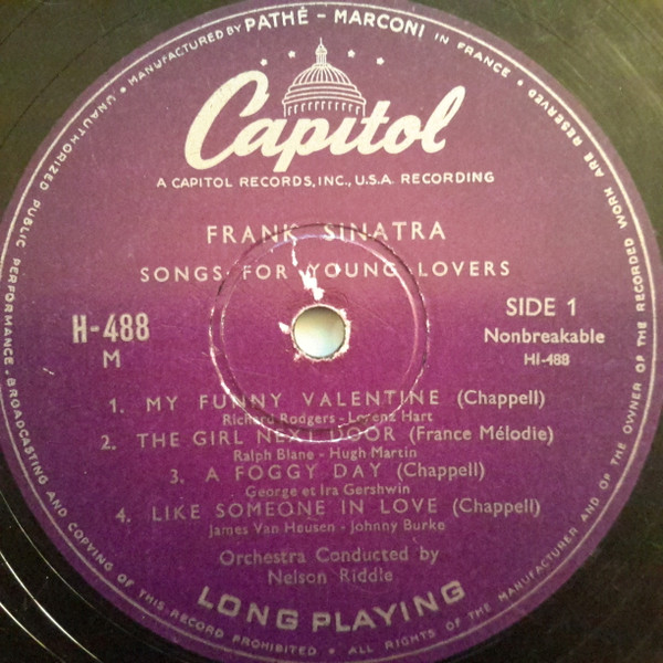 Frank Sinatra - Songs For Young Lovers | Capitol Records (H-488) - 3