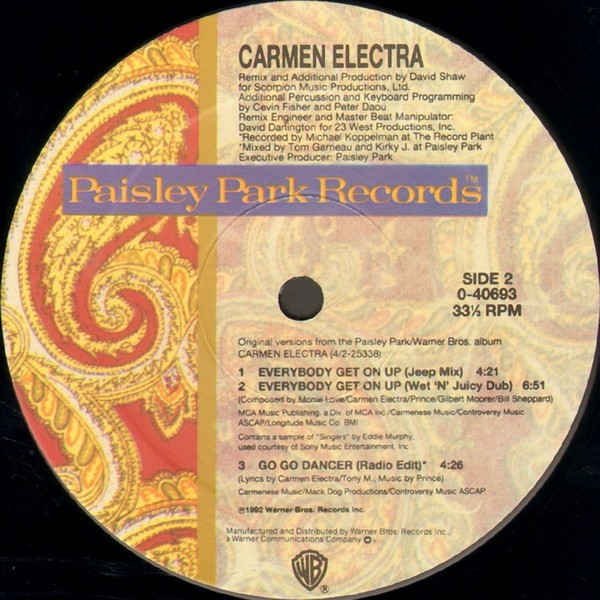 Carmen Electra - Everybody Get On Up | Paisley Park (9 40693-0) - 4 Carmen Electra - Everybody Get On Up | Paisley Park (9 40693-0) - 4
