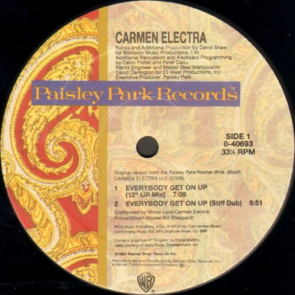 Carmen Electra - Everybody Get On Up | Paisley Park (9 40693-0) - 3 Carmen Electra - Everybody Get On Up | Paisley Park (9 40693-0) - 3