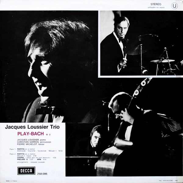 Jacques Loussier Trio - Play Bach Nº 2 | Decca (258.086) - 2
