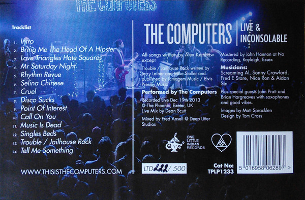 The Computers - Live & Inconsolable | One Little Indian (TPLP1233) - 2