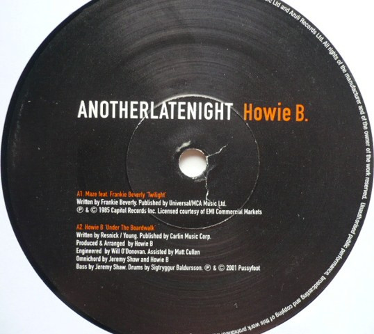 Howie B. - AnotherLateNight | Azuli Records (ALNLP02) - 3