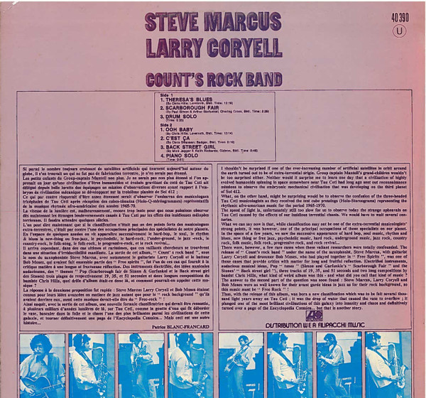 Steve Marcus , Larry Coryell - Count's Rock Band | Atlantic (40 390) - 2