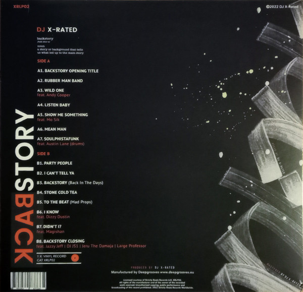 DJ X-Rated - Backstory | Strictly Beats Records U.K. (XRLP02) - 2