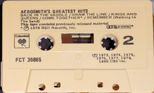 Aerosmith - Aerosmith's Greatest Hits [Cassette] | Columbia (FCT 36865) - 4