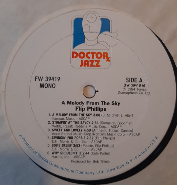 Flip Phillips - A Melody From The Sky | Doctor Jazz (FW 39419) - 3