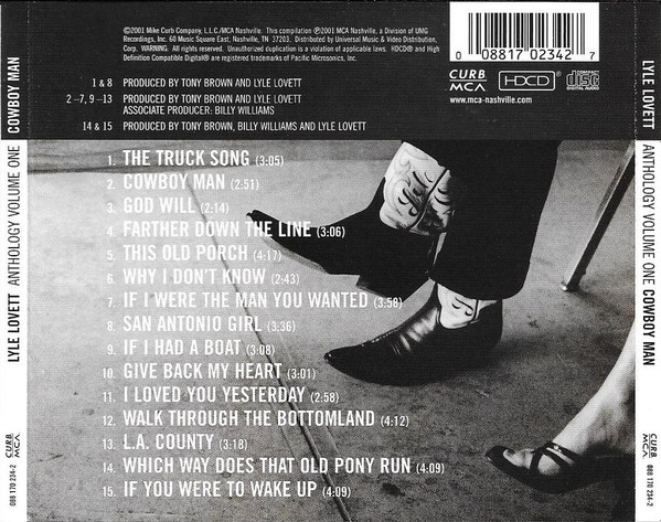 Lyle Lovett - Anthology Volume One Cowboy Man | Curb Records (088 170 234-2) - 2