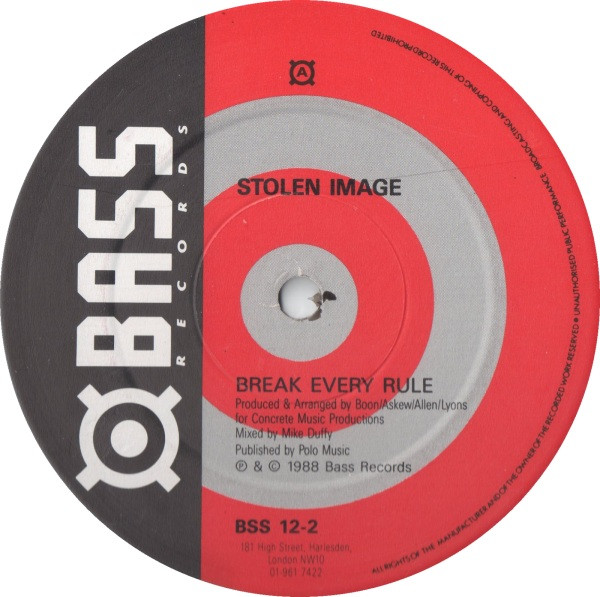 Stolen Image - Break Every Rule | Bass Records (BSS 12-2) - main Stolen Image - Break Every Rule | Bass Records (BSS 12-2) - main