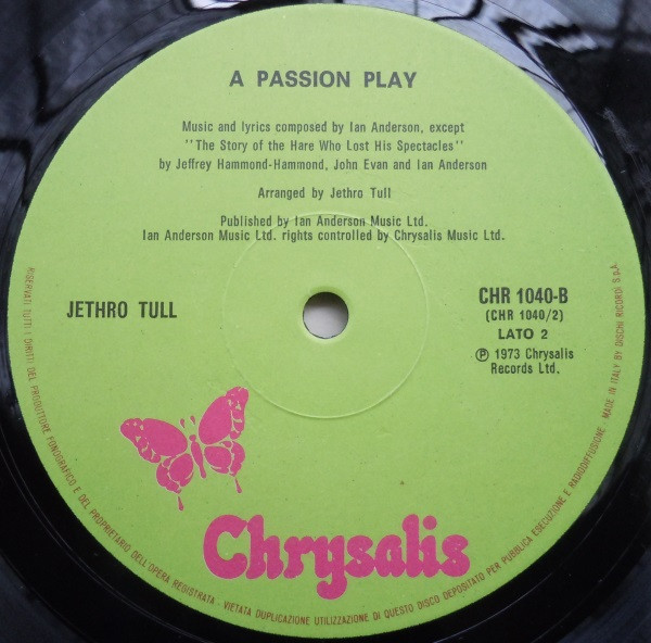 Jethro Tull - A Passion Play | Chrysalis (CHR 1040) - 4