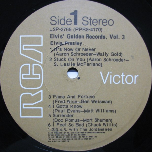 Elvis Presley - Elvis' Golden Records  Volume 3 | RCA Victor (LSP-2765) - 3