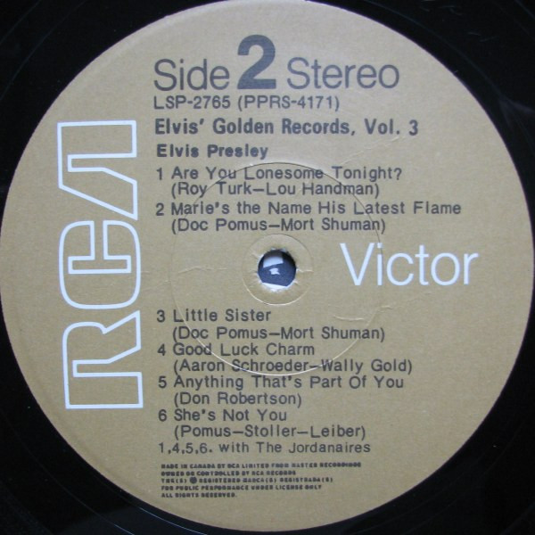 Elvis Presley - Elvis' Golden Records  Volume 3 | RCA Victor (LSP-2765) - 4