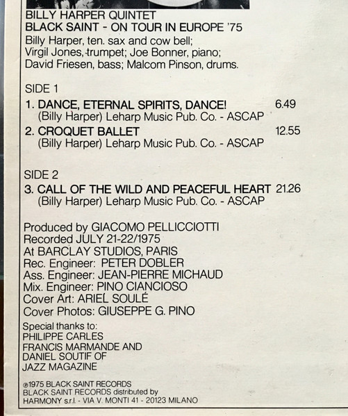 Billy Harper - Black Saint | Black Saint (BSR 0001) - 3