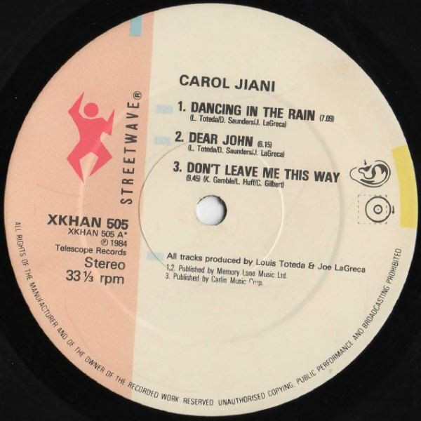 Carol Jiani - Dancing In The Rain | Streetwave (XKHAN 505) - main Carol Jiani - Dancing In The Rain | Streetwave (XKHAN 505) - main