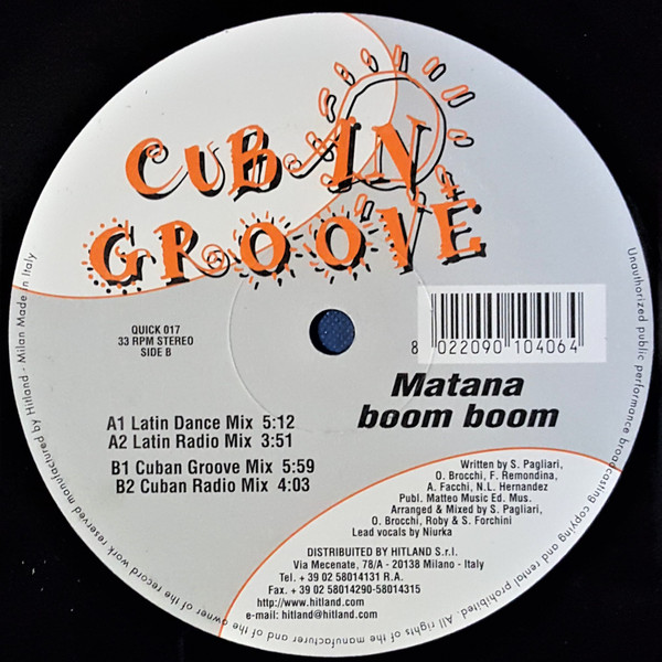 Cuban Groove - Matana Boom Boom | Quick (QUICK 017)