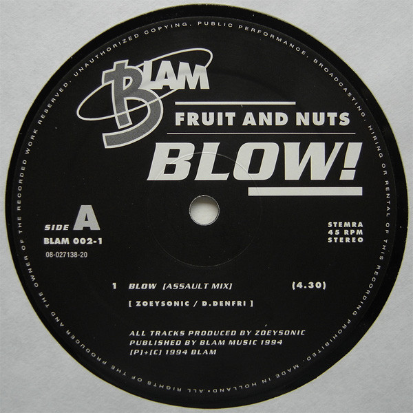 Fruit & Nuts - Blow! | Blam (BLAM 002-1)