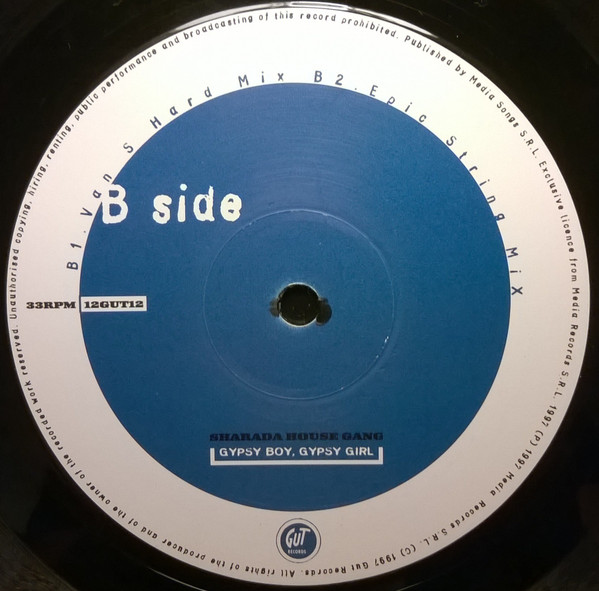 Sharada House Gang - Gypsy Boy, Gypsy Girl | Gut Records (12GUT12) - 4