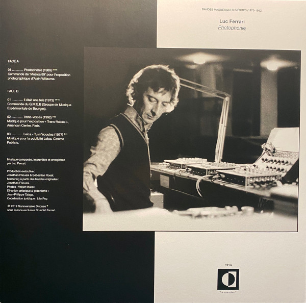 Luc Ferrari - Photophonie (Bandes Magnétiques Inédites (1973-1992)) | Transversales Disques (TRS14) - 4