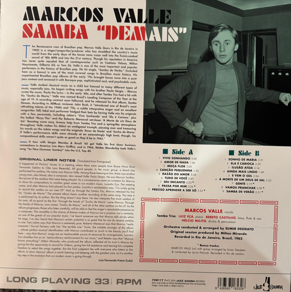 Marcos Valle - Samba Demais | Jazz Samba Records (709117) - 2