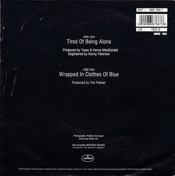 Texas - Tired Of Being Alone | Mercury (866 766-7) - 2