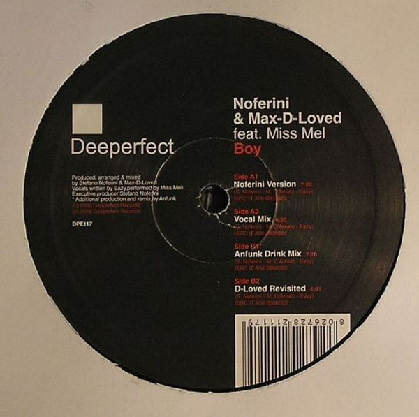 Stefano Noferini & Max D-Loved Feat. Miss Mel - Boy | Dee-P-erfect (DPE 117) - main