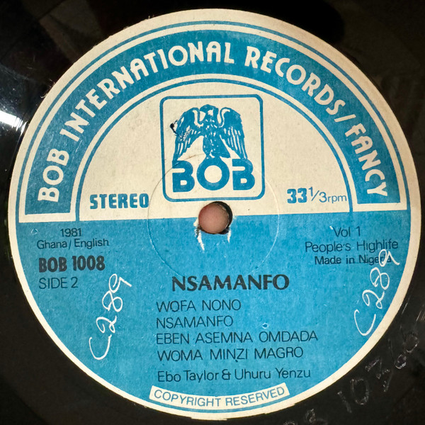 Ebo Taylor & Uhuru Yenzu - Nsamanfo - People's Highlife Vol.1 | BOB International Records/Fancy (BOB 1008) - 4 Ebo Taylor & Uhuru Yenzu - Nsamanfo - People's Highlife Vol.1 | BOB International Records/Fancy (BOB 1008) - 4