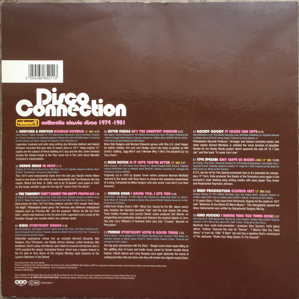 Various - Disco Connection Volume 2 (Authentic Classic Disco 1974-1981) | Warner Strategic Marketing United Kingdom (5046-68521-1) - 2