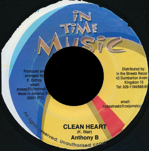 Anthony B / Desperado - Clean Heart / Party Can't Over | In Time Music (none) - main