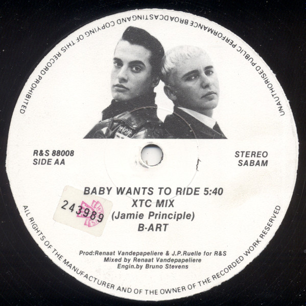 B-Art - Baby Wants To Ride (XTC Mix) | R & S Records (R&S 88008) - 4