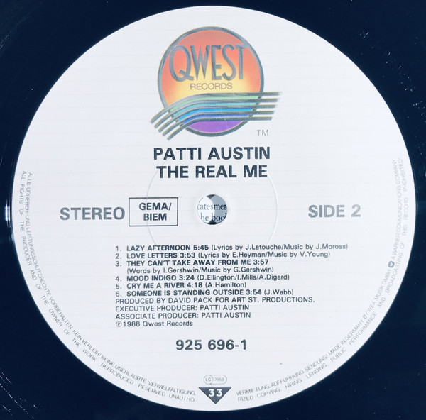 Patti Austin - The Real Me | Qwest Records (925-696-1) - 4 Patti Austin - The Real Me | Qwest Records (925-696-1) - 4