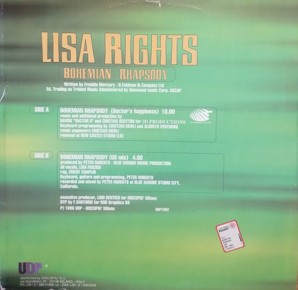 Lisa Rights - Bohemian Rhapsody | UDP (UDP 1052)