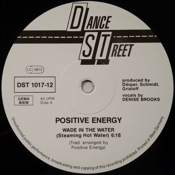Positive Energy - Wade In The Water | Dance Street (DST 1017-12) - 3