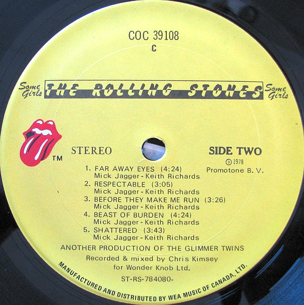 The Rolling Stones - Some Girls | Rolling Stones Records (COC 39108) - 4 The Rolling Stones - Some Girls | Rolling Stones Records (COC 39108) - 4