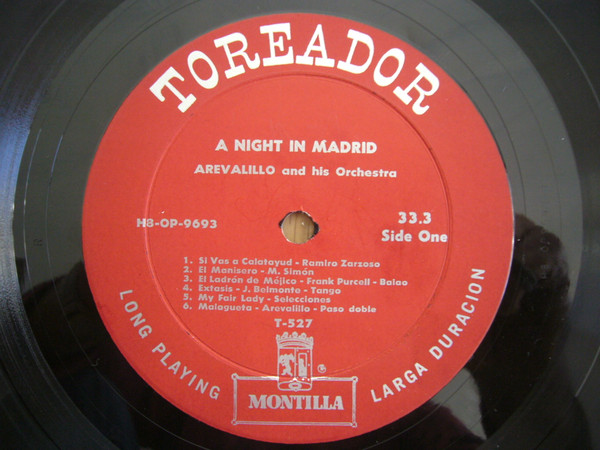 Salvador Arevalillo , Arevalillo Y Su Orquesta - A Night In Madrid | Toreador (T-527) - 3