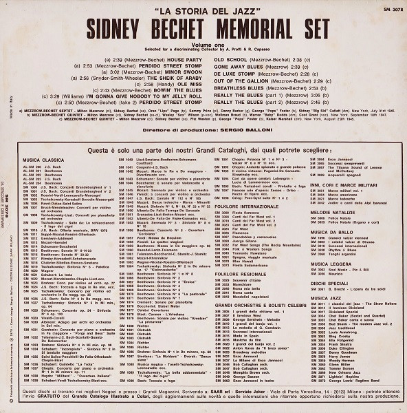 Sidney Bechet - Memorial Set Vol. 1 | Joker (SM 3078) - 2