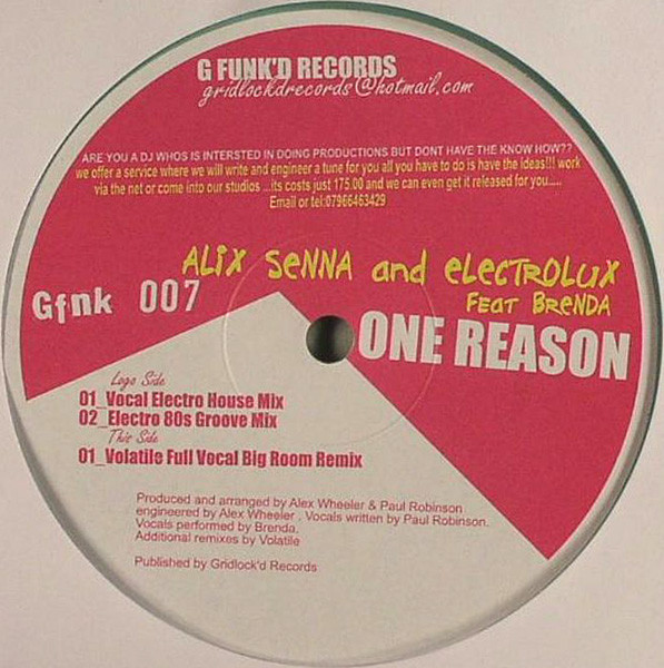 Alix Senna & Electrolux Feat. Brenda - One Reason | G Funk'd (GFNK 007)