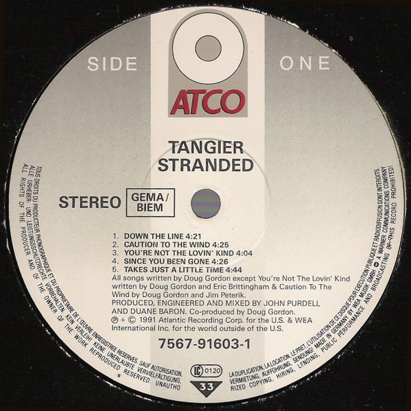 Tangier - Stranded | ATCO Records (7567-91603-1) - 3