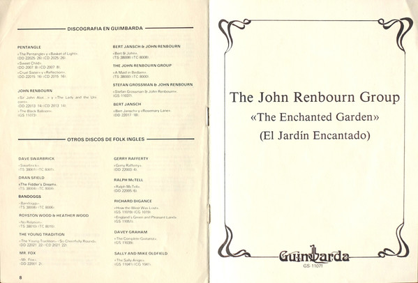 The John Renbourn Group - The Enchanted Garden | Guimbarda (GS-11.071) - 3