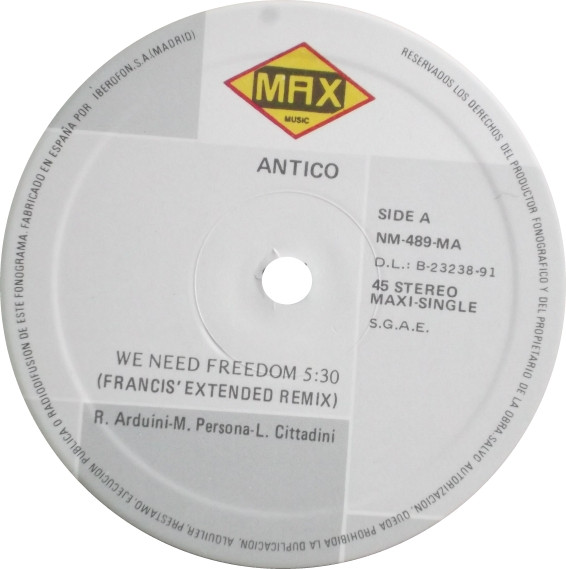Antico - We Need Freedom Remix | Max Music (NM-489-MA) - 3