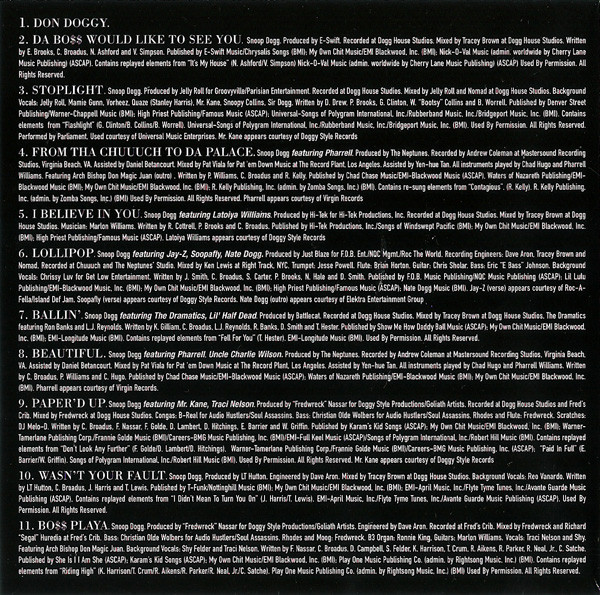 Snoop Dogg - Paid Tha Cost To Be Da Bo$$ | Priority Records (7243 5 39157 2 8) - 4