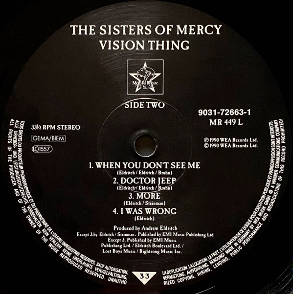 The Sisters Of Mercy - Vision Thing | Merciful Release (MR 449 L) - 4 The Sisters Of Mercy - Vision Thing | Merciful Release (MR 449 L) - 4