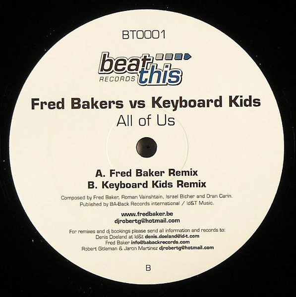 Fred Bakers Vs Keyboard Kids - All Of Us | Beat This Records (BT0001) - main