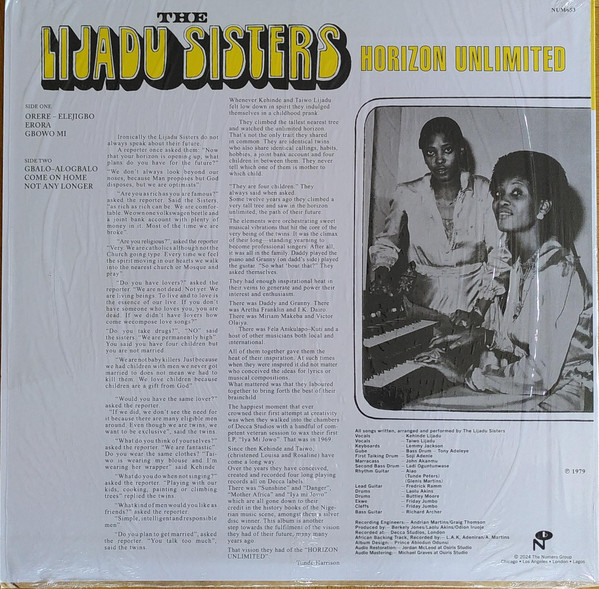 Lijadu Sisters - Horizon Unlimited | Numero Group (NUM653) - main
