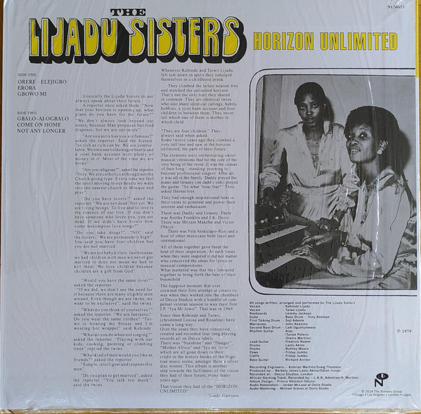 Lijadu Sisters - Horizon Unlimited | Numero Group (NUM653) - 2
