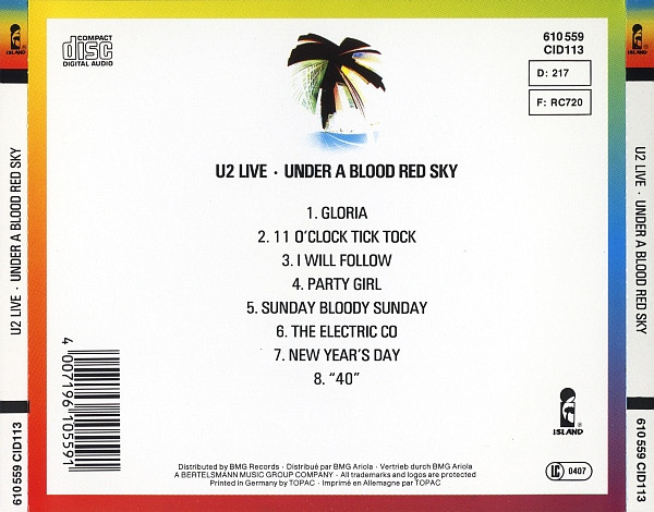 U2 - Under A Blood Red Sky (Live) | Island Records (610 559) - 2